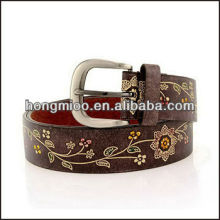 fall collection exquisite classic waistband floral printing PU leather belts